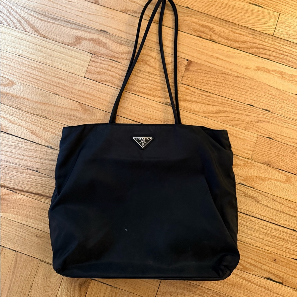 Vintage Prada Classic Black Tote Bag